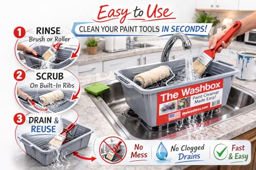 Paint Tray for Brush Clean Up Large Insert for Sinks to Make Paint Cleanup Easy - color: Gray