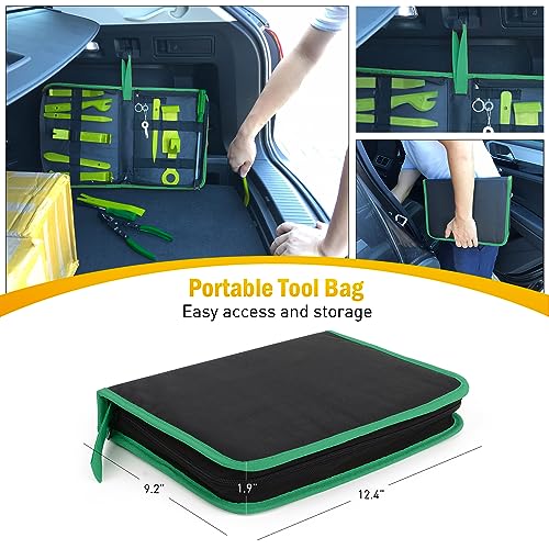 GOOACC 19Pcs Trim Removal Tool Set with Storage Bag - color: Green