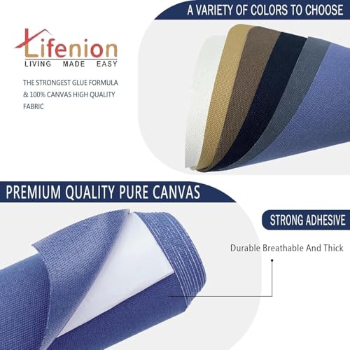 Fabric Repair Patch, Self Adhesive Furniture Tape for Cloth, Sofa - color: Canvas Medium Grey, size: 17X158 Inch