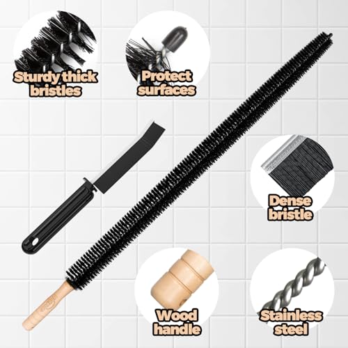 Holikme Dryer Vent Cleaner Kit - 4 Pack Flexible lint Trap Cleaner Tools - size: Long 4Pack