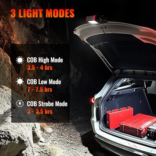 Easymaxx Rechargeable Clip Light 2 Pack, 2100LM LED Clamp Work Light