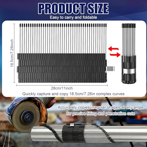 Yookeer Multi Surface Pipe Profiling Tool Cutting Template, 0-3" Pipe - size: 0-3" Pipe