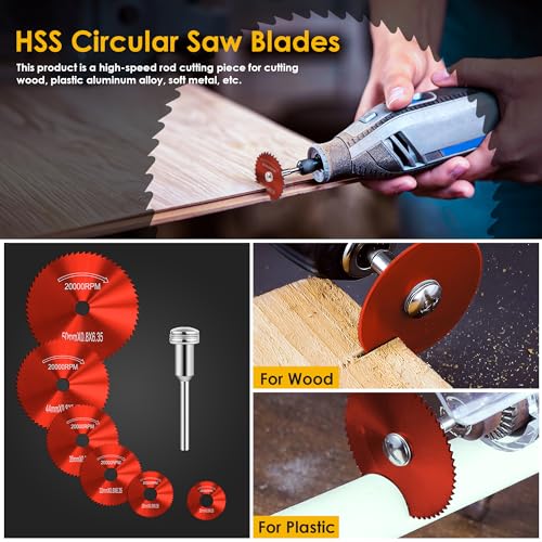 44 Pcs Red Cutting Wheel Set Compatible with Plastic for Rotary Tool - color: Red