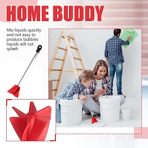 Loosh 11",6 Pcs Paint Stirrer for Drill, Paint Mixer Attachment,Red - color: Red, size: 11"