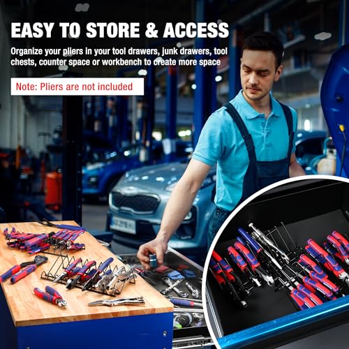 WORKPRO 2-Pack Plier Organizer Rack, 20 Slots Tool Drawer Organizer