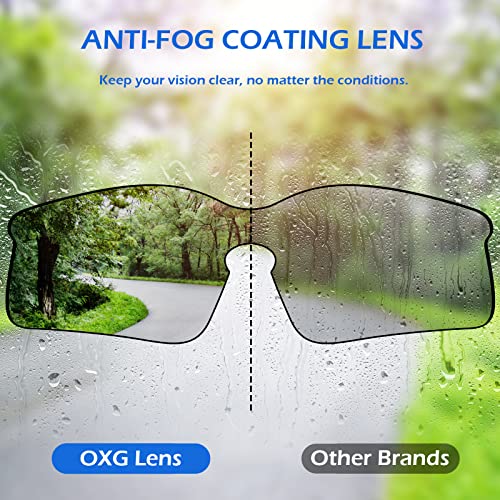 OXG 6 Pack Anti-Fog Safety Glasses, ANSI Z87+ Impact & Scratch Resistant Protective Eyewear for Work, Lab, Construction - color: Grey