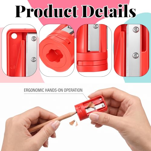 6 Pack Carpenter Pencil Sharpener Manual Handheld Pencil Sharpener Portable Woodworking Construction Sharpeners Small Sharpening