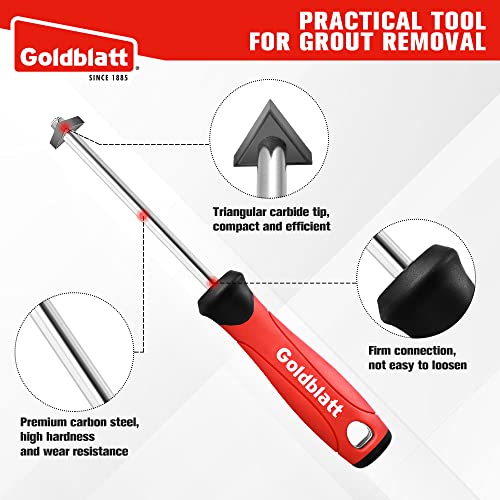 Goldblatt Grout Removal Tool with Replacement Carbide Tip, Scraper Tools