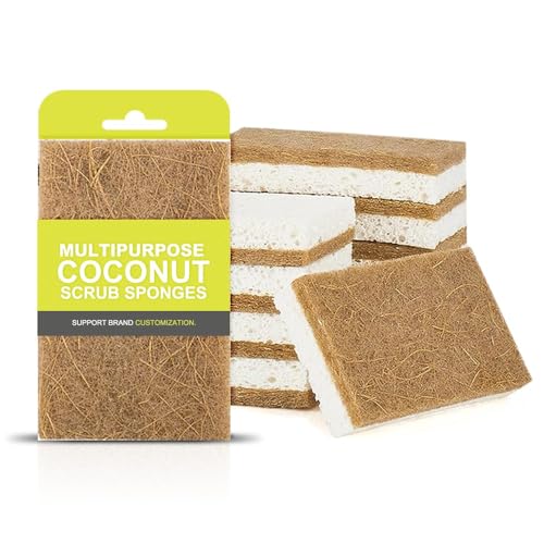 Coconut Fiber Sponges – Natural & Biodegradable. 100% Eco-Friendly