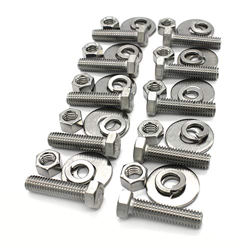 Bolt Fullerkreg 5/16-18x1 Stainless Steel Hex Head Screws Bolts - size: (10 Sets) 5/16x1"