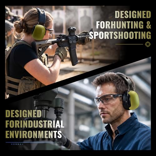 ZEROPLUS AM20 Hearing Protection Earmuffs, NRR 28dB, SNR 35dB for Adults