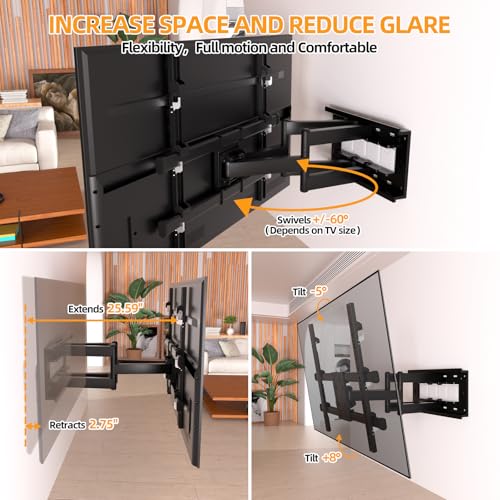 TV Wall Mount for 50-90 inch TVs, 200mm (7.87") Height Adjustable - size: 50-90 Inch