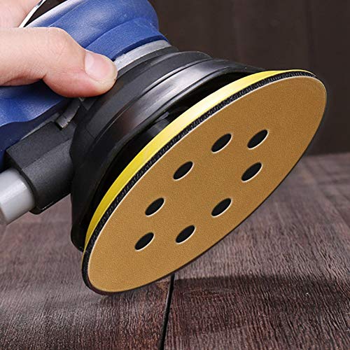 5-Inch 8-Hole Hook and Loop Sanding Discs, Orbital Sander Sandpaper Discs, 100 Pieces Round Sandpaper Set, 220 Grit - size: 220-Grit