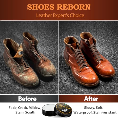 Feilove 4-in-1 Mink Oil Leather Conditioner and Cleaner 3.52 oz - Premium Waterproof Formula for Boots and Shoes - style: 6-in-1 (Basic Set)