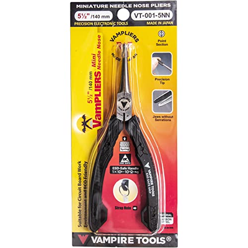 VAMPLIERS 5.5" Mini Precision Needle Nose Pliers Made in Japan ESD Safe - style: 5.5" Needle Nose Pliers