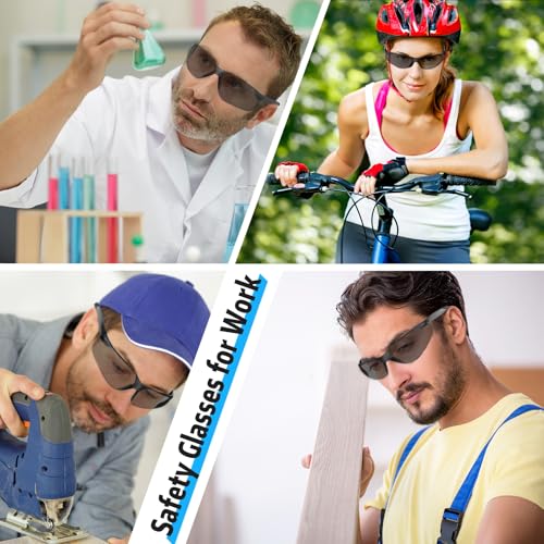 Salfboy Bulk Safety Glasses Tinted, Scratch-Resistant Eye Protection - color: 100 Grey