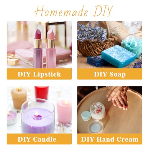 5lbs Beeswax Candle Making Kit with Electric Wax Melting Pot - size: Wax Melting Pot Set 6pcs
