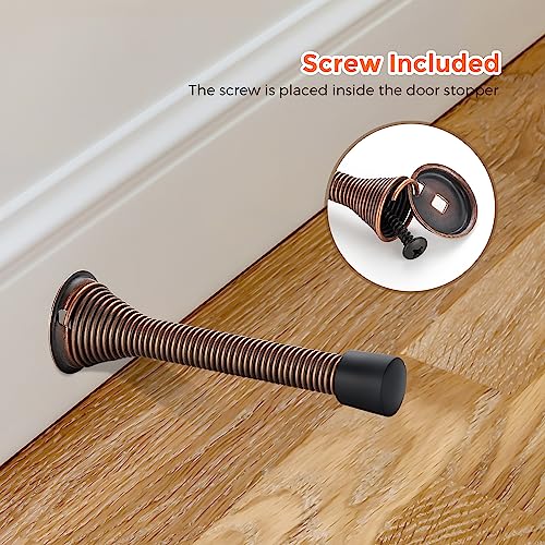Ravinte Door Stoppers, 12 Pack Oil Rubbed Bronze Spring Door Stops - color: Oil Rubbed Bronze