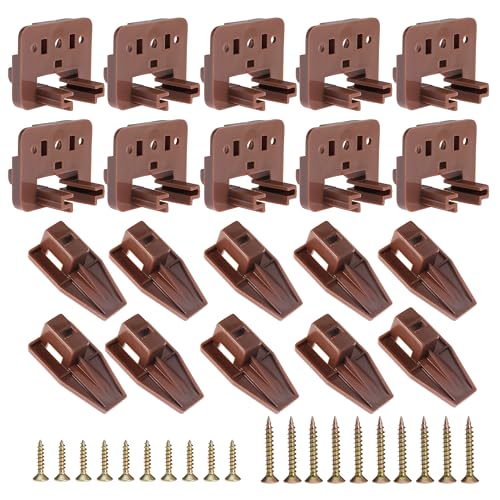 10PCS Drawer Slide Track Guide Glide for Center Mount Drawer for Dressers and for Nightstand for Kenlin for Rite-Trak 1 Drawer Systems (Please Check The Size Before Purchasing) - style: 10Pcs