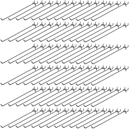 Shimeyao 200 Pcs Peg Board Hooks Stainless Steel Pegs,12 Inch,Black - color: Black, size: 12 Inch