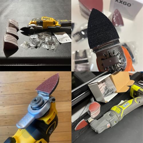 XXGO 155 Pcs Finger Multi Tool Sanding Pads Accessories Kits XG155F - size: 2 Inch Finger Sanding Kit - 155 Pcs