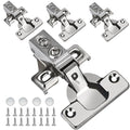 BESTEEL 4 Pack 1/2 inch Overlay Soft Close Cabinet Door Hinges for Kitchen Cabinet Hinge, 100 Degree Opening Angel, Stainless Concealed Kitchen Cabinets Hinge Self Closing with Mounting Screws &Manual - size: 4 PCS