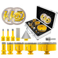 HIGHDRIL 13Pcs Diamond Hole Saw Kit for Tile Porcelain Ceramic Granite - size: Kit 1 Thread