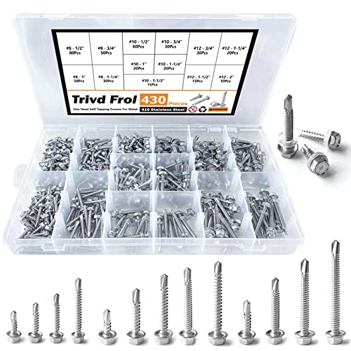 Trivd Frol 430PCS Self Tapping Screws Assortment Kit