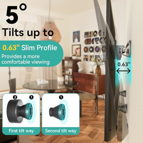 No Drill TV Wall Mount for 22 to 55 inch TVs, Drywall Smart TV Bracket - size: 22" to 55"
