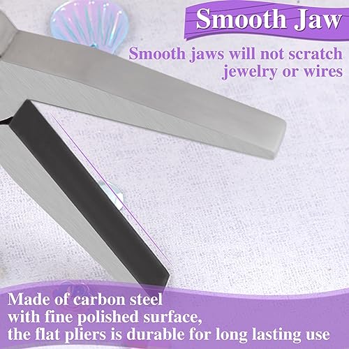 SPEEDWOX Flat Nose Pliers - Mini Duck Bill Pliers for Jewelry Making, Bending, Straightening, Shaping & Ring Opening - style: Flat Nose Pliers Smooth Jaws