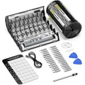 162-in-1 Mini Electric Screwdriver Set, NEZZBE Precision Cordless Power Screwdriver with 150 Magnetic Bits, 4 Torque Settings, Up to 5N.m Manual, LED Light & Portable Repair Kit for Laptop, Watch, PS5