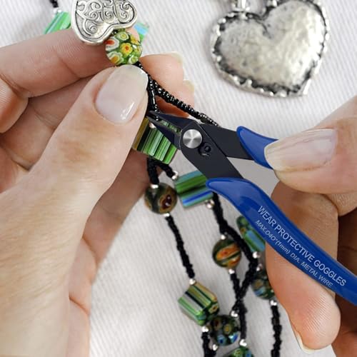 Small Wire Cutters 10 Pack- KAIHAOWIN 170 Wire Flush Cutters Wire Clippers Nippers Clean Cut Pliers Side Cutter Diagonal Cutting Pliers for Electronic Floral Heating Wire Model Sprue Soft Copper, Blue - size: 10 Pack