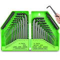 SWANLAKE GARDEN TOOLS 32-Piece Hex Key Allen Wrench Set, SAE and Metric Allen Keys MM(0.7mm-10mm) SAE(0.028"-3/8), L Shape, Chrome Vanadium Steel, Easy Organization - style: 32pcs Standard Set