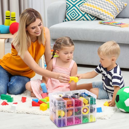 Bead Organizer 7 Tier 70 grid Stackable Craft Tackle Storage Container - size: 7-Tier