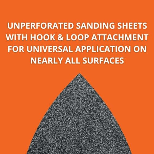 Fein Sanding Sheets with Hook & Loop Attachment - size: 80 Grit, 50-Pack
