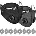 Threlaco Dust Mask Reusable - color: Black, Dark Gray