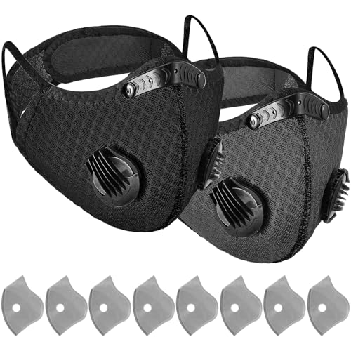 Threlaco Dust Mask Reusable - color: Black, Dark Gray
