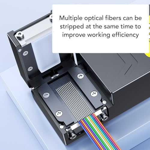 Asixxsix Handheld Fiber Optic Thermal Stripper for Ribbon or Fiber, Rechargeable Auto Heating Stripping Tool for Bundle Bare Ribbon Non Visible Optical Fibers, Ribbon Cable