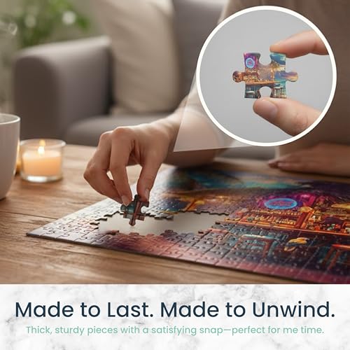 Adult Jigsaw Puzzle Beach Bar at Sunset 1000 - color: Island Escape
