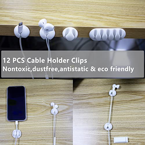 White Cable Management Organizer Kit 4 Cable Sleeve Split 311Pcs - size: 322 PCS