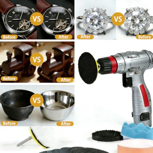 174 Pcs 3 Inch Sanding Discs,60-10000 Sanding Paper Drill Polishing Kit