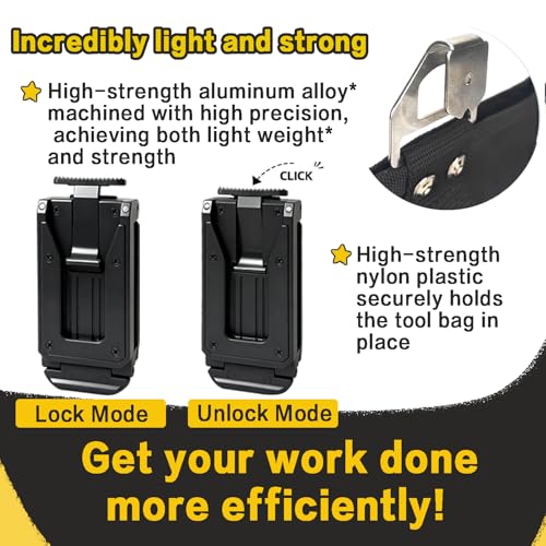[MAGG HEVI] Nail & Screw Pouch with Belt Clip, Tools Organizer Pouch Bag with Snap Spring Closure for Men, Electrician, Carpenter, HVAC Tech, Technician, Handy Man, Plumber and Contractor