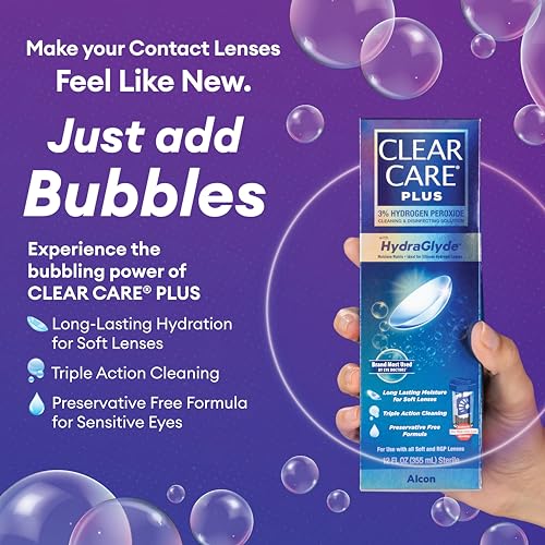 CLEAR CARE PLUS Cleaning & Disinfecting Contact Lens Solution, 12 Fl Oz
