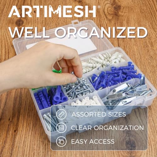 430PCS Wall Anchors Assortment Kit with Drywall Anchors and Screws, Toggle Bolt Anchors, 6 Sizes Picture Frame Hanging Kit