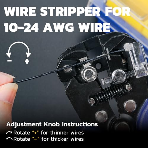 haisstronica 3 in 1 Self-Adjusting Wire Stripper, AWG 24-10 Tool