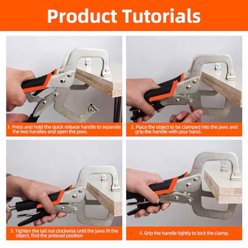 3-Pack 11 Inch Locking Pliers Heavy Duty Vice Grips for Welding | Hardened Steel Jaw with Adjustable Torque Screw,Anti-Slip Handle; Perfect for Metal Working, Auto Repair,Carpentry - style: 3 PCS 11" C CLAMP LOCKING PLIERS