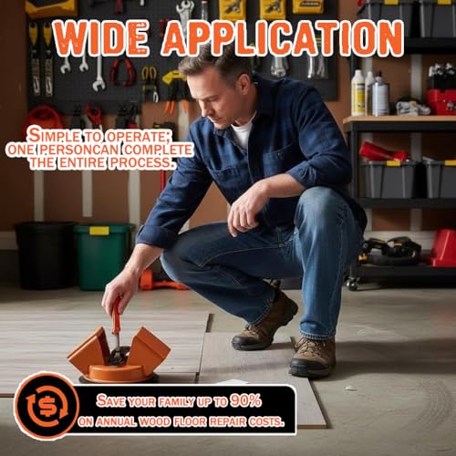 Heavy Duty 45° Floor Gap Fixer Tool | Iron Construction with Enhanced Suction Cup | Includes Slot Cutter & 5 Sticky Pads | Laminate & Vinyl Flooring Gap Repair & Installation Tool