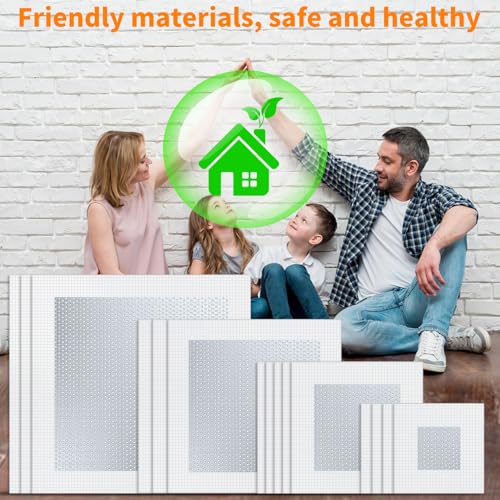Wall Repair Patch Kit, 15 Pieces Aluminum Self-Adhesive Mesh Repair Patches for Drywall, Multiple Large Small Sizes 2/4/6/8 Inch Drywall Hole Repair Kit, Permanently Repairs Damaged Walls and Ceilings - size: 2/4/6/8in