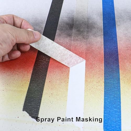 2 Pack White Painters Tape - Masking Tape 1 Inch Wide - Multi-Surface, Smart Adhesion, Indoor & Outdoor - 180FT Total - Paint Tape for DIY, Labeling, Art, Car, General Purpose (#3910) - color: White