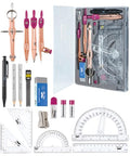 Mr. Pen- Geometry Set, 15 pcs, Rose Gold & Pink - color: Rose Gold & Pink